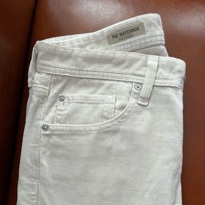AG Cordouroy Cream Slim Fit Pants Custom Made for Ellen Degeneres